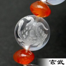 画像7: 四神ローズクォーツ(紅水晶) - 8mm玉、サイズ15cm (7)