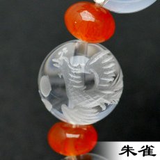 画像6: 四神ローズクォーツ(紅水晶) - 8mm玉、サイズ15cm (6)