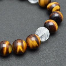 画像3: 四神タイガーアイ(虎目石) - 10mm玉、サイズ17cm (3)