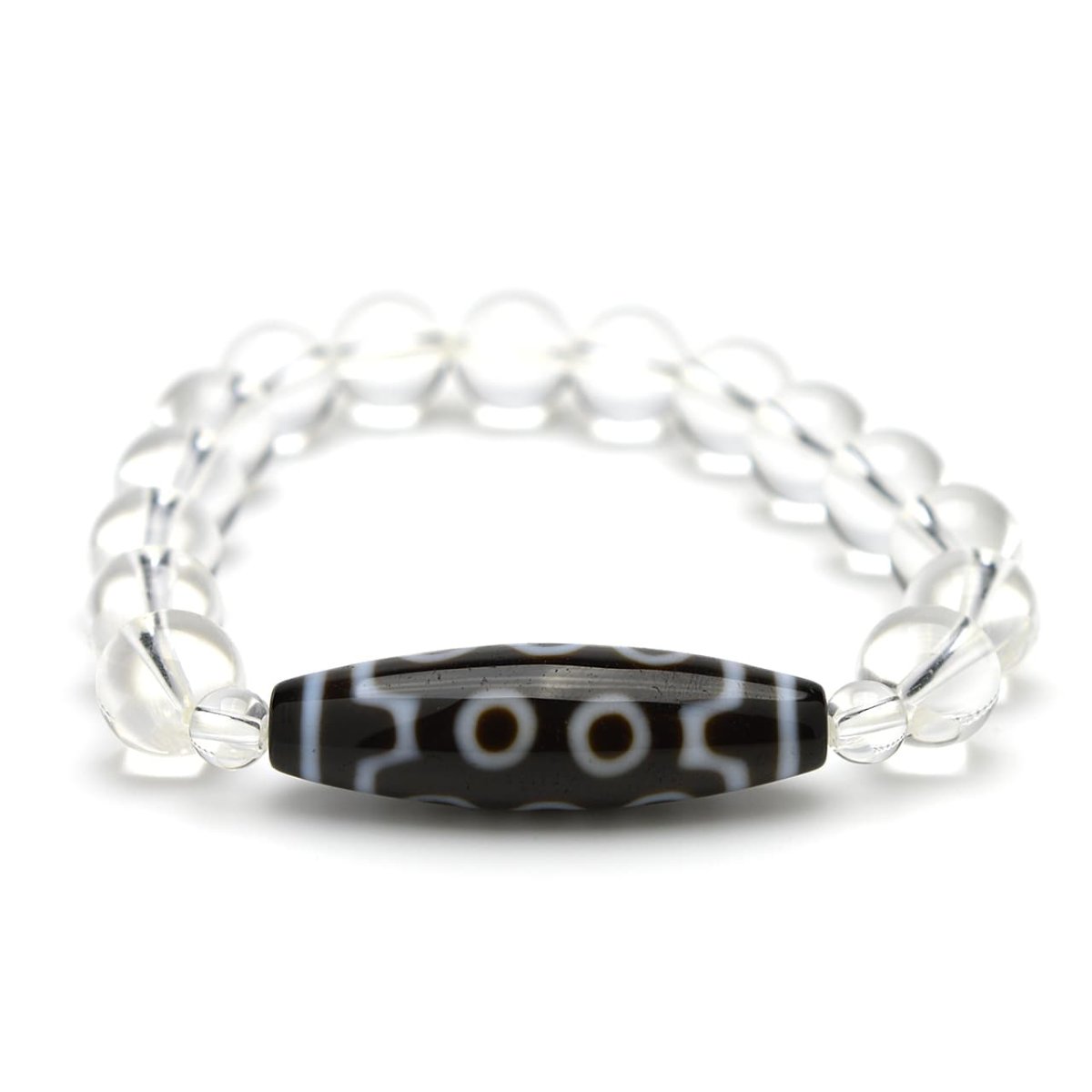 画像7: 十眼天珠・水晶 - 10mm玉、サイズ15、17cm (7)