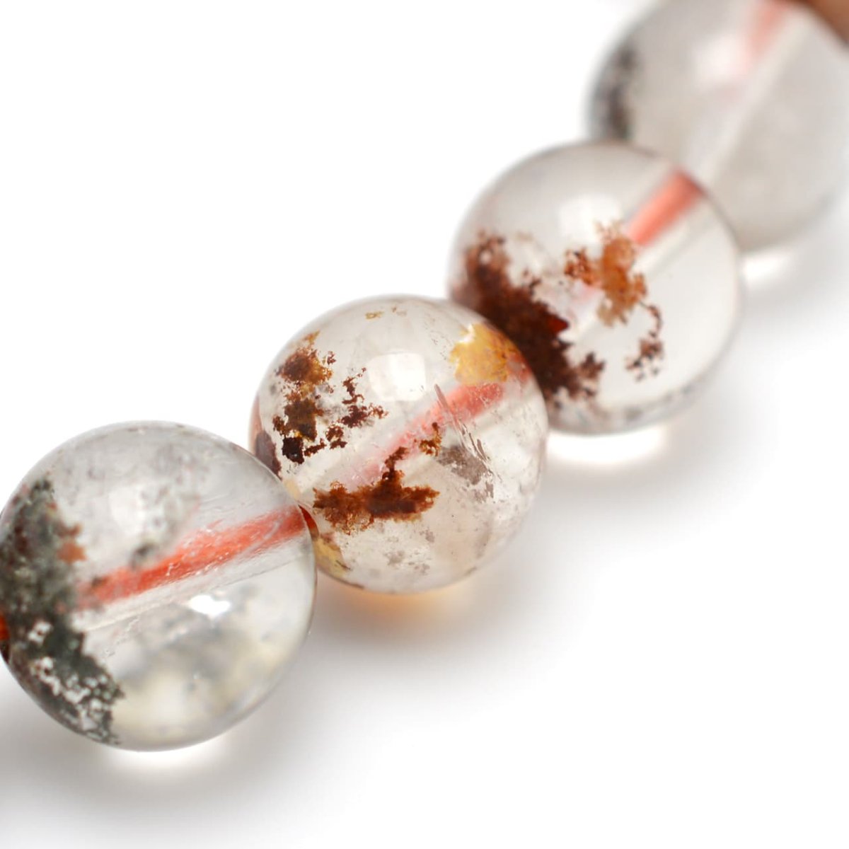 画像6: レッドガーデンクォーツ - 9~10mm玉、サイズ16.5cm (6)