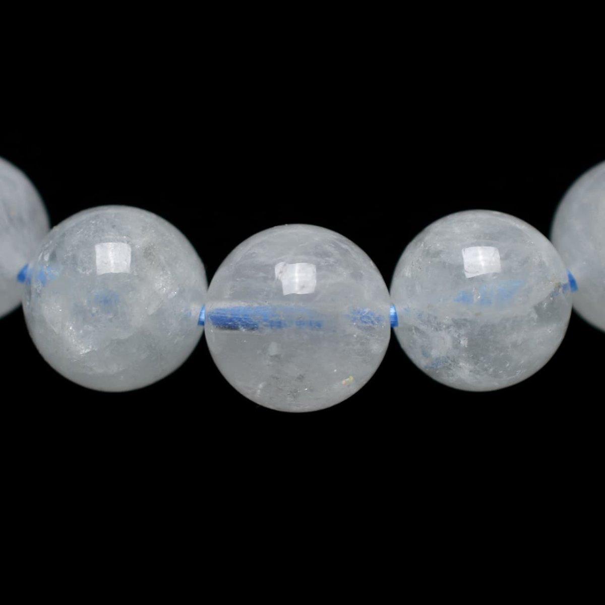画像3: アイスアクアマリン(2Aランク) - 9~10mm玉、サイズ15cm (3)