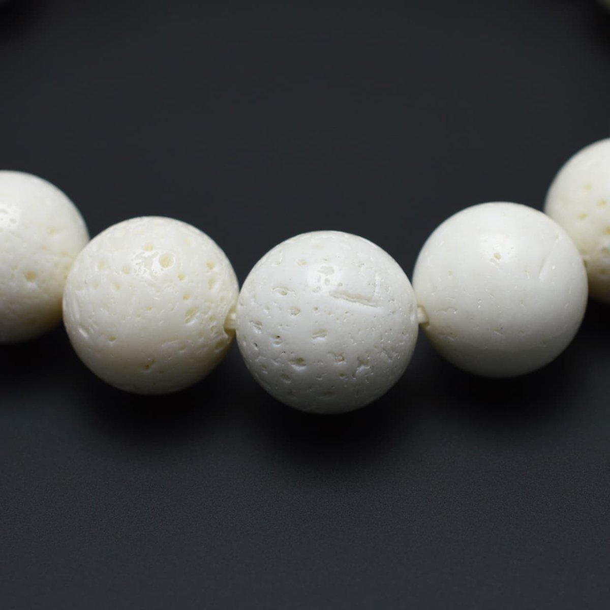 画像4: ホワイトコーラル(白珊瑚) - 12mm玉、サイズ17cm (4)