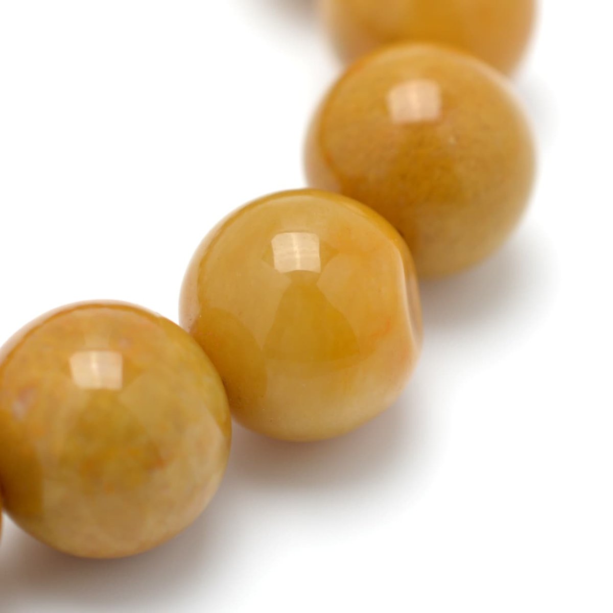 画像5: イエロークォーツァイト - 12mm玉、サイズ17cm (5)