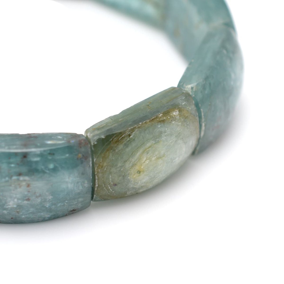 画像5: ブルーグリーンカイヤナイト - バングルタイプ、フリーサイズ(15~17cm) (5)