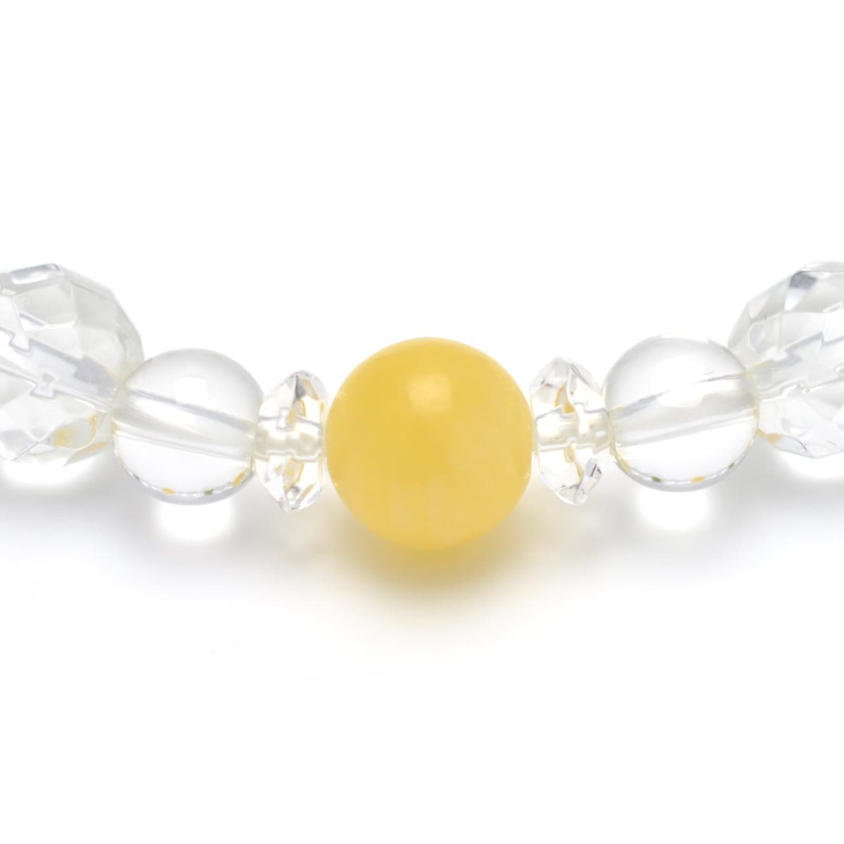 画像3: アラゴナイト、ペリドット、カット水晶 - 8mm玉、サイズ15cm (3)