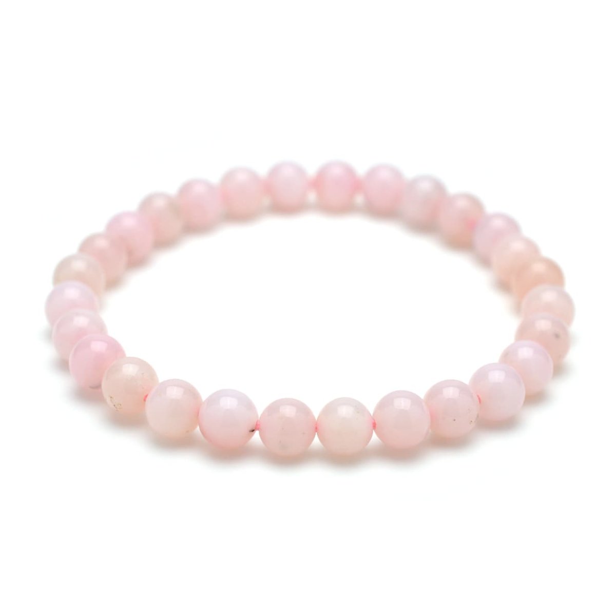 画像2: ピンクオパール(4Aランク) - 6mm玉、サイズ15cm (2)