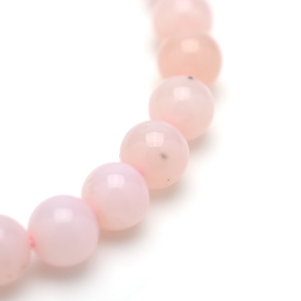 ピンクオパール(4Aランク) - 6mm玉、サイズ15cm | 天然石ブレスレット