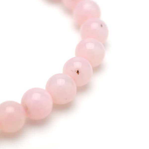 ピンクオパール(4Aランク) - 6mm玉、サイズ15cm | 天然石ブレスレット