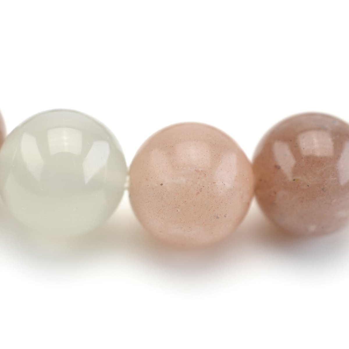画像3: 淡色マルチカラームーンストーン - 10mm玉、サイズ15cm (3)