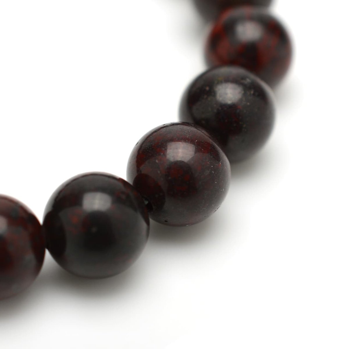 画像6: ブラッドストーン - 8.5mm玉、サイズ15、17cm (6)