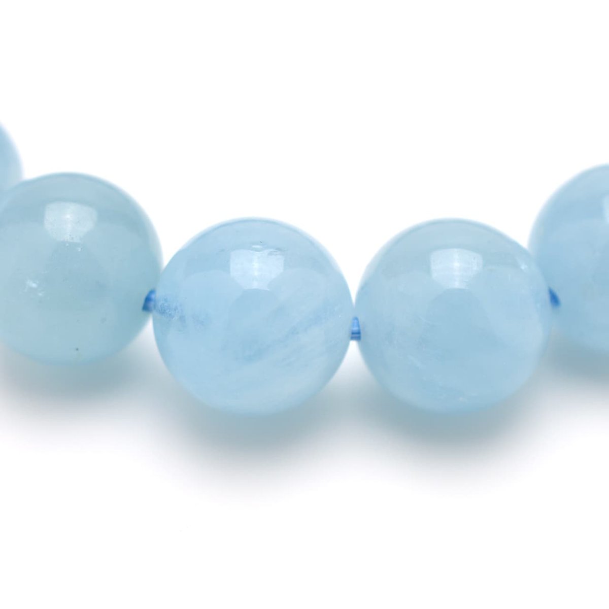 画像3: アクアマリン(3Aランク) - 10.5mm玉、サイズ15.5cm (3)