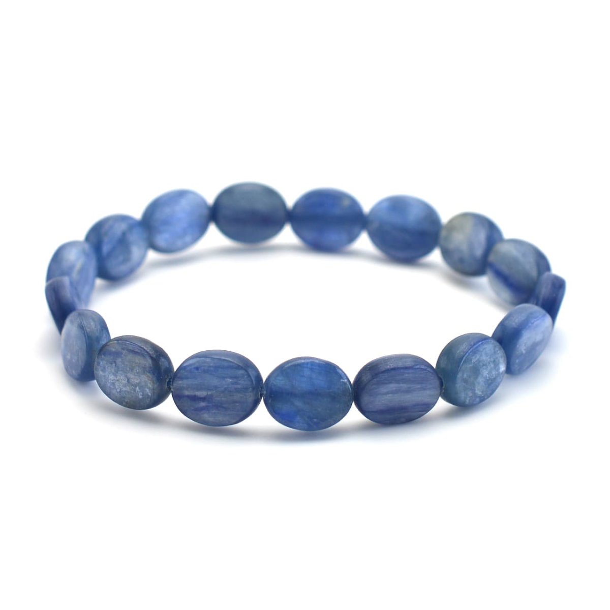 画像2: カイヤナイト(3Aランク) - オーバル型 10mm玉、サイズ15cm (2)