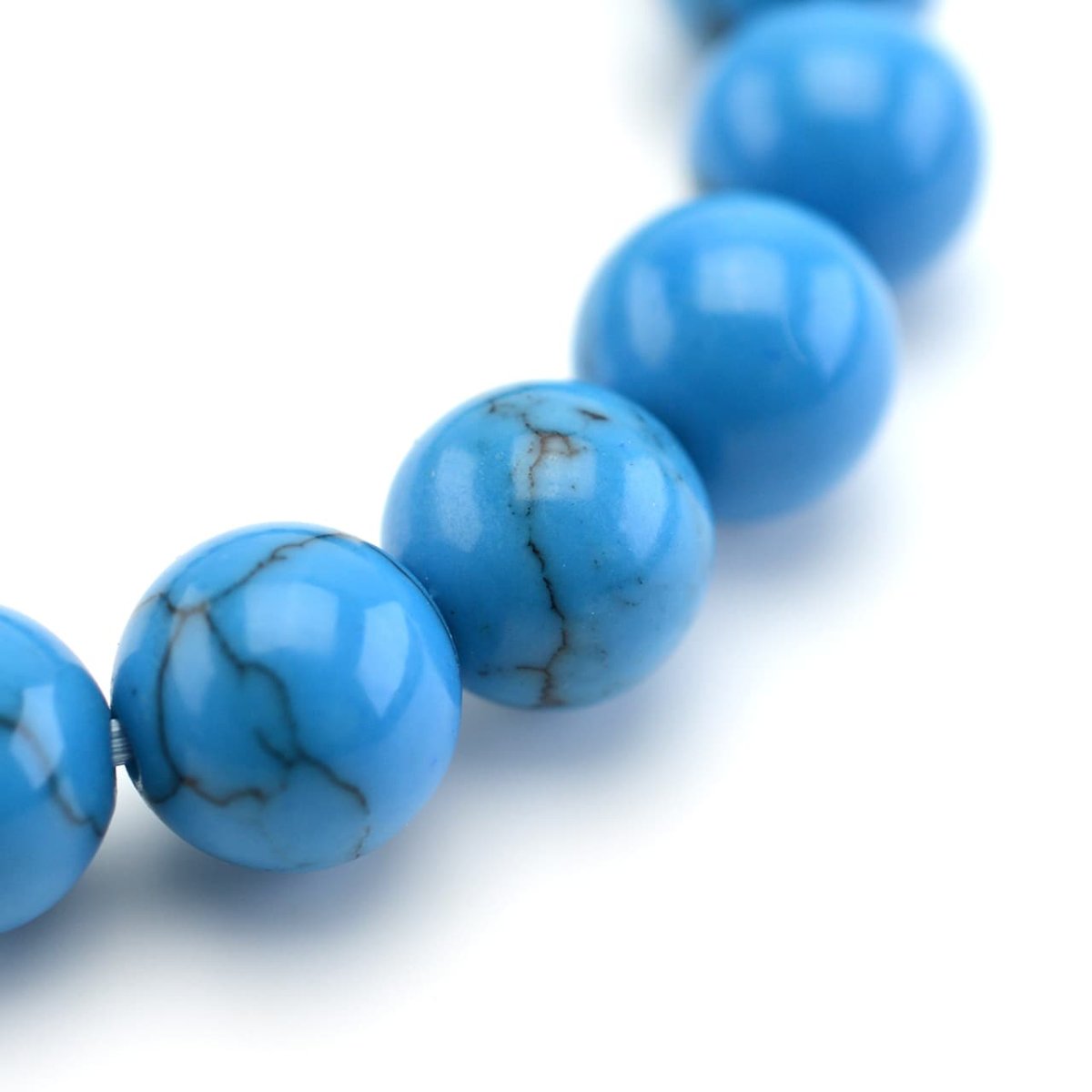 画像6: ターコイズ(練り) - 8mm玉、サイズ15、17cm (6)