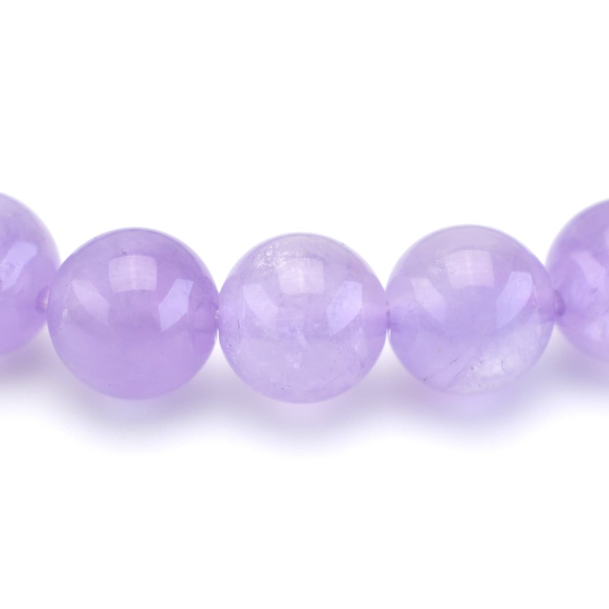 画像3: ラベンダーアメジスト(紫水晶)(4Aランク) - 8mm玉、サイズ15cm (3)