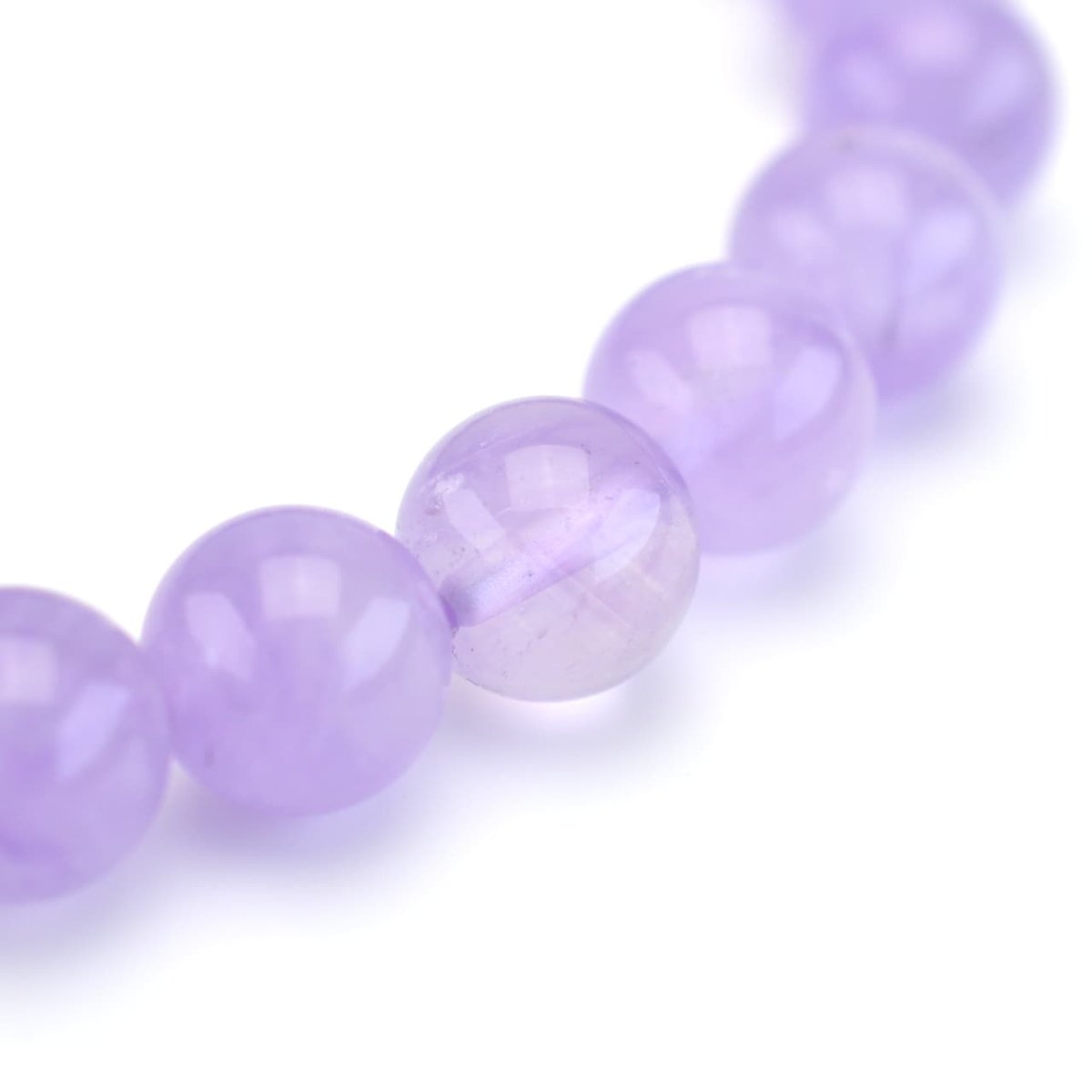 画像6: ラベンダーアメジスト(紫水晶)(4Aランク) - 8mm玉、サイズ15cm (6)