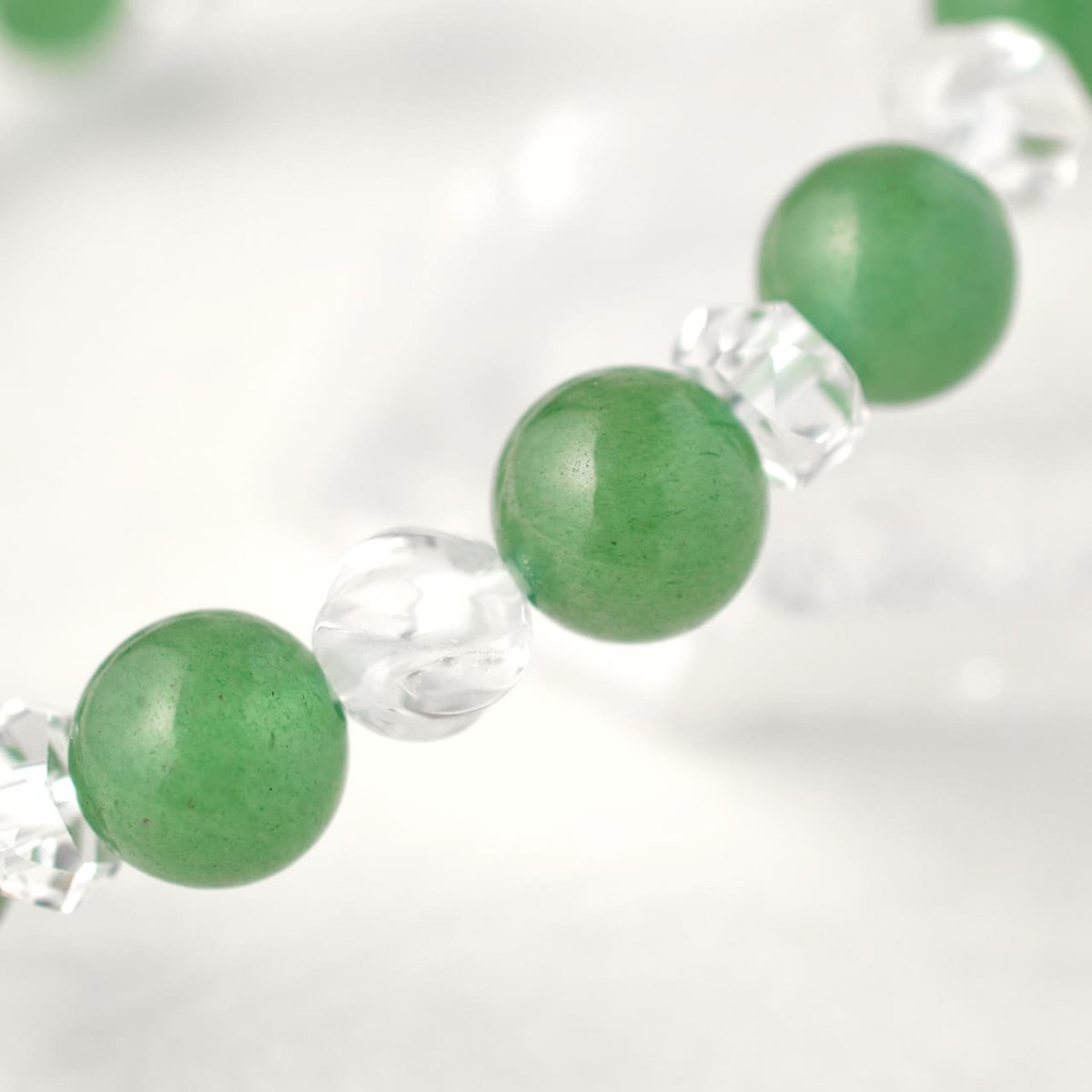 画像9: アベンチュリン、カット水晶 - 8mm玉、サイズ15cm (9)