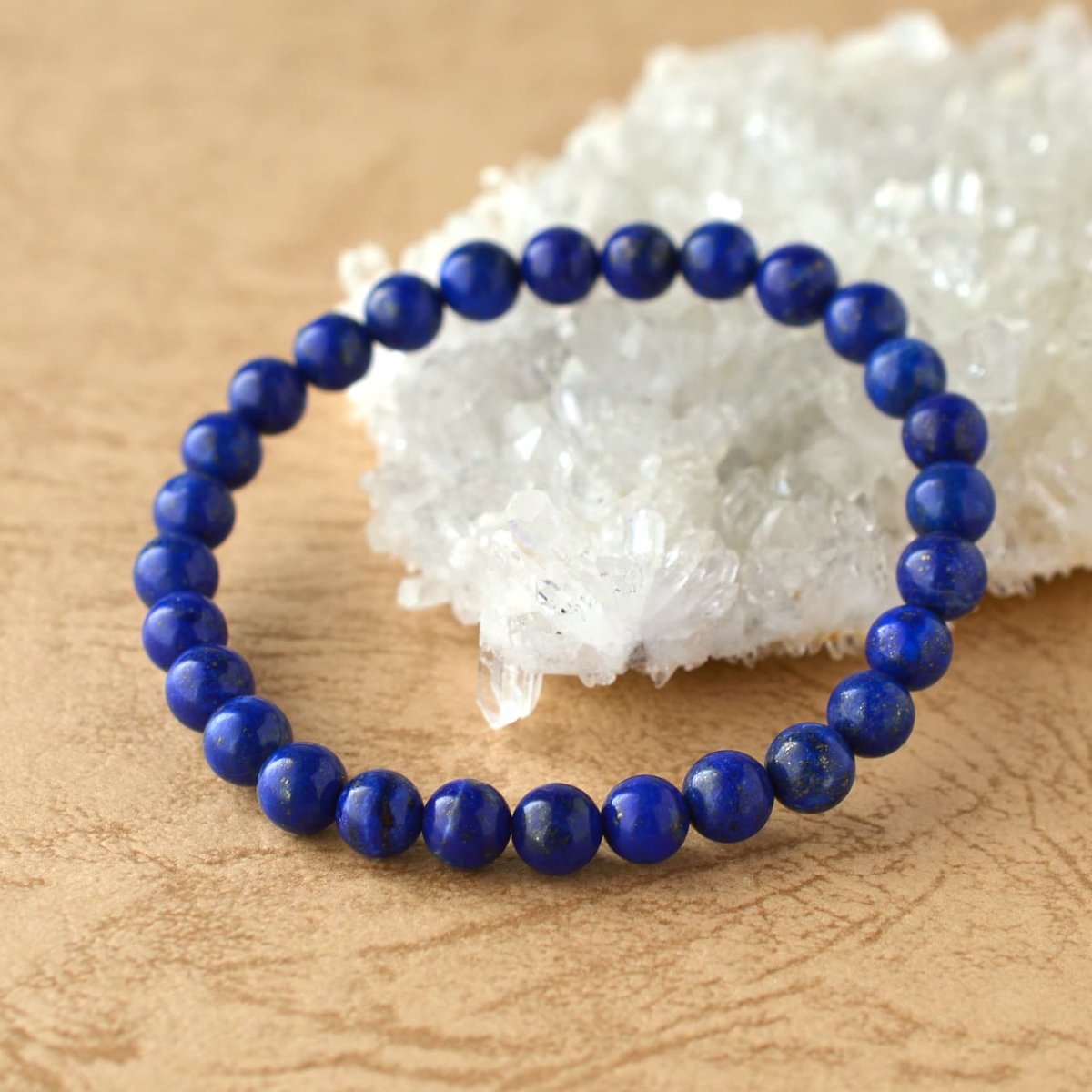 画像8: ラピスラズリ(瑠璃)(4Aランク) - 6mm玉、サイズ15、17cm (8)