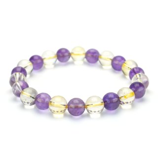 ◆超美品◆安定・前向き◆アメトリン(紫黄水晶)ブレスレット✨ アメトリン ブレスレット 10mm 紫黄水晶 ブレス ランダム発送