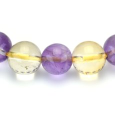 画像3: 天然シトリン(黄水晶)、ラベンダーアメジスト(紫水晶) - 8mm玉、サイズ15cm (3)