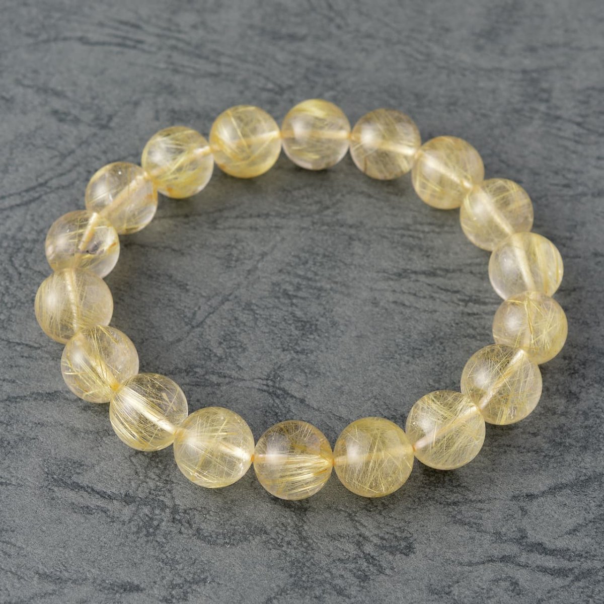 画像10: ゴールドルチルクォーツ(4Aランク) - 11.5mm玉、サイズ17cm (10)