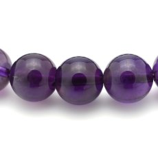 画像3: アメジスト(紫水晶)(2Aランク) - 8mm玉、サイズ15cm (3)