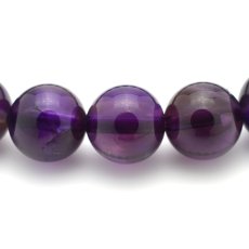 画像4: アメジスト(紫水晶)(2Aランク) - 8mm玉、サイズ15cm (4)