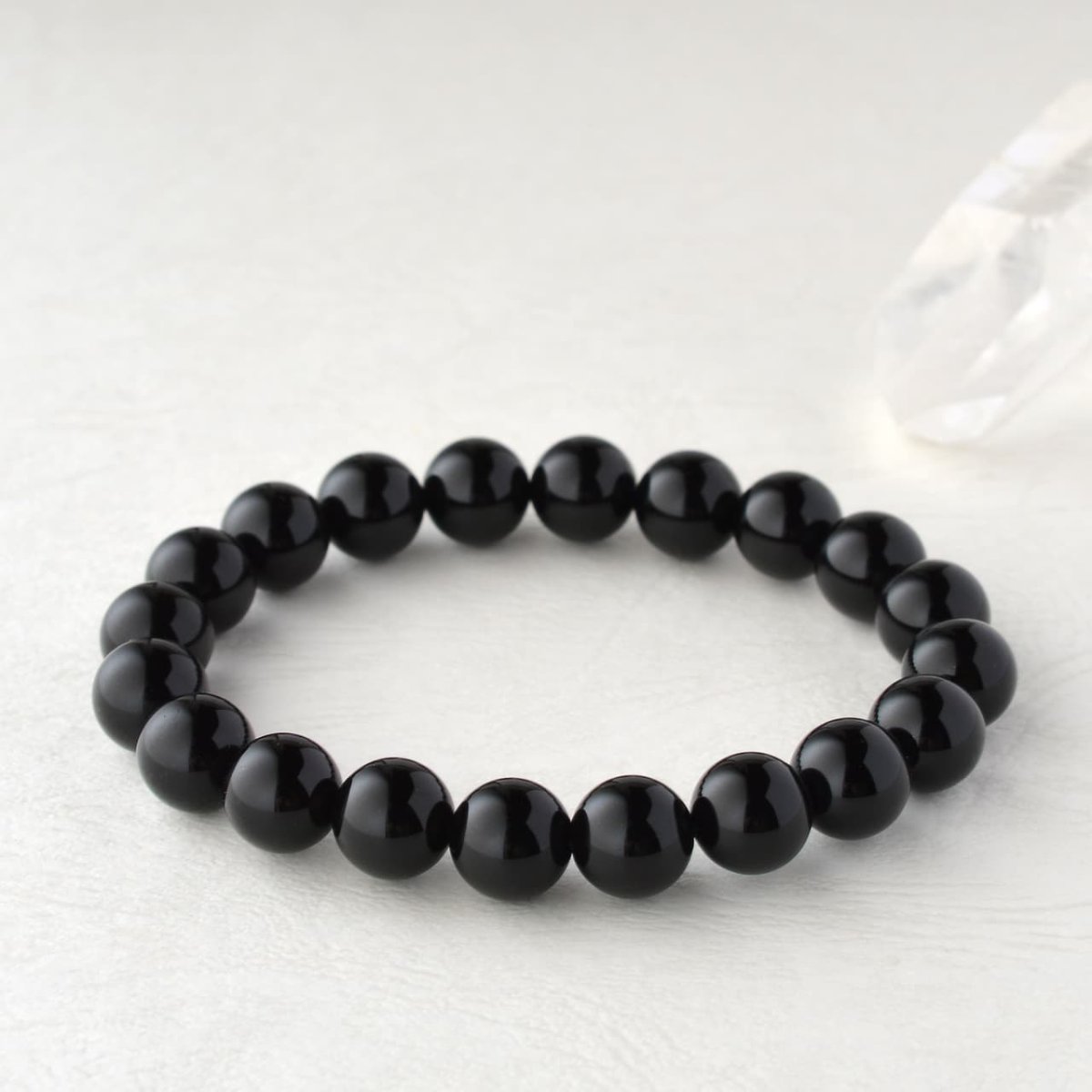 画像7: モリオン(黒水晶)(5Aランク) - 10mm玉、サイズ15、17cm (7)