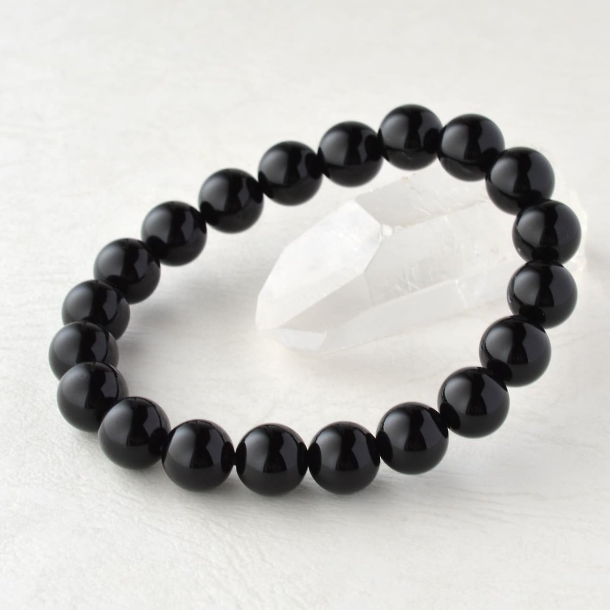 画像8: モリオン(黒水晶)(5Aランク) - 10mm玉、サイズ15、17cm (8)