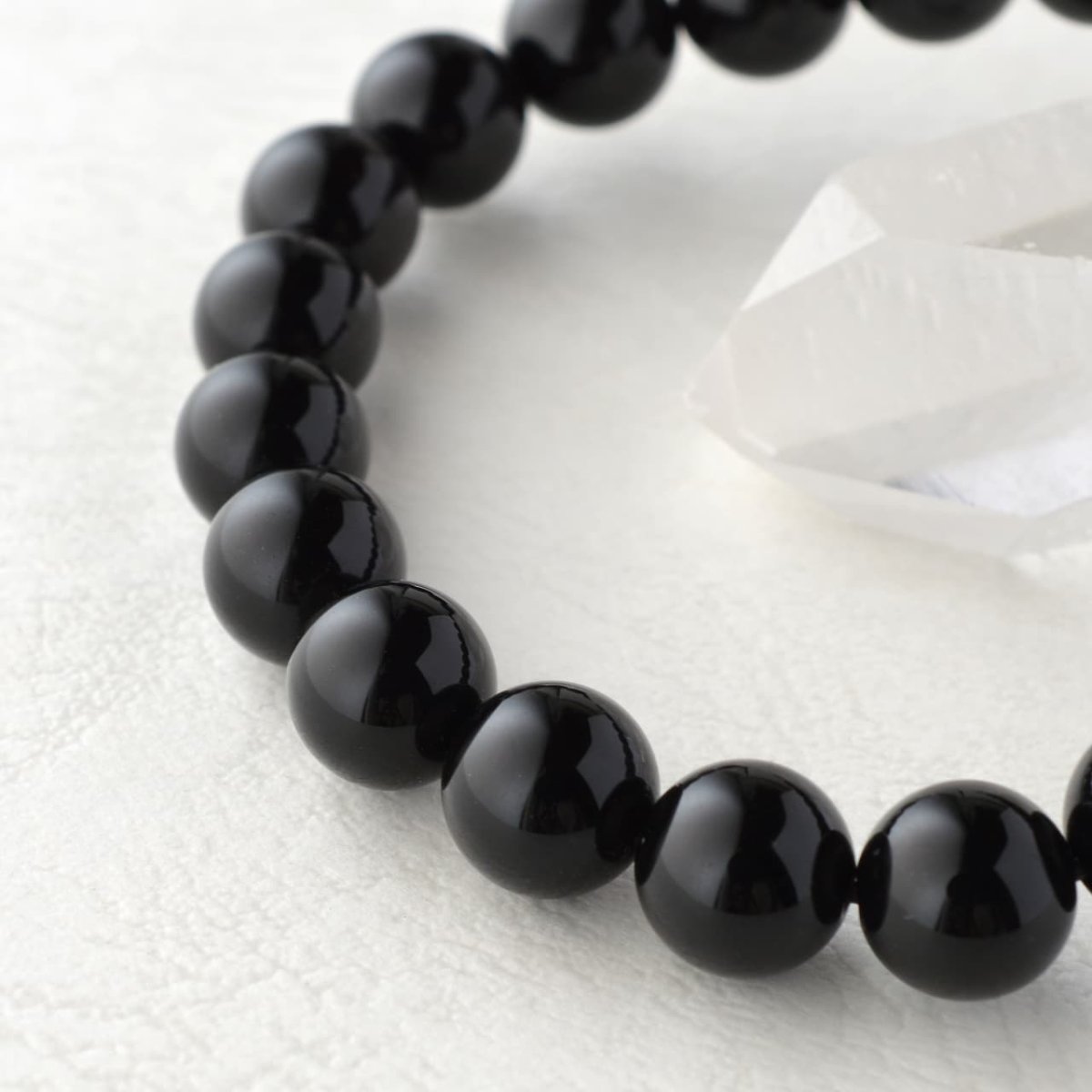 画像9: モリオン(黒水晶)(5Aランク) - 10mm玉、サイズ15、17cm (9)