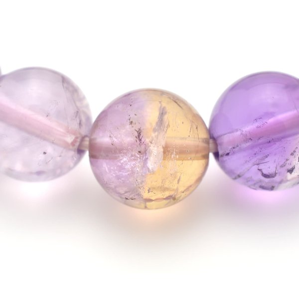 【開運セール‼︎】大型 シトリンドーム 黄水晶 紫水晶（アメジスト共生）アメトリン 天然アメトリン(紫黄水晶) - 10mm玉、サイズ16.5cm | 天然石