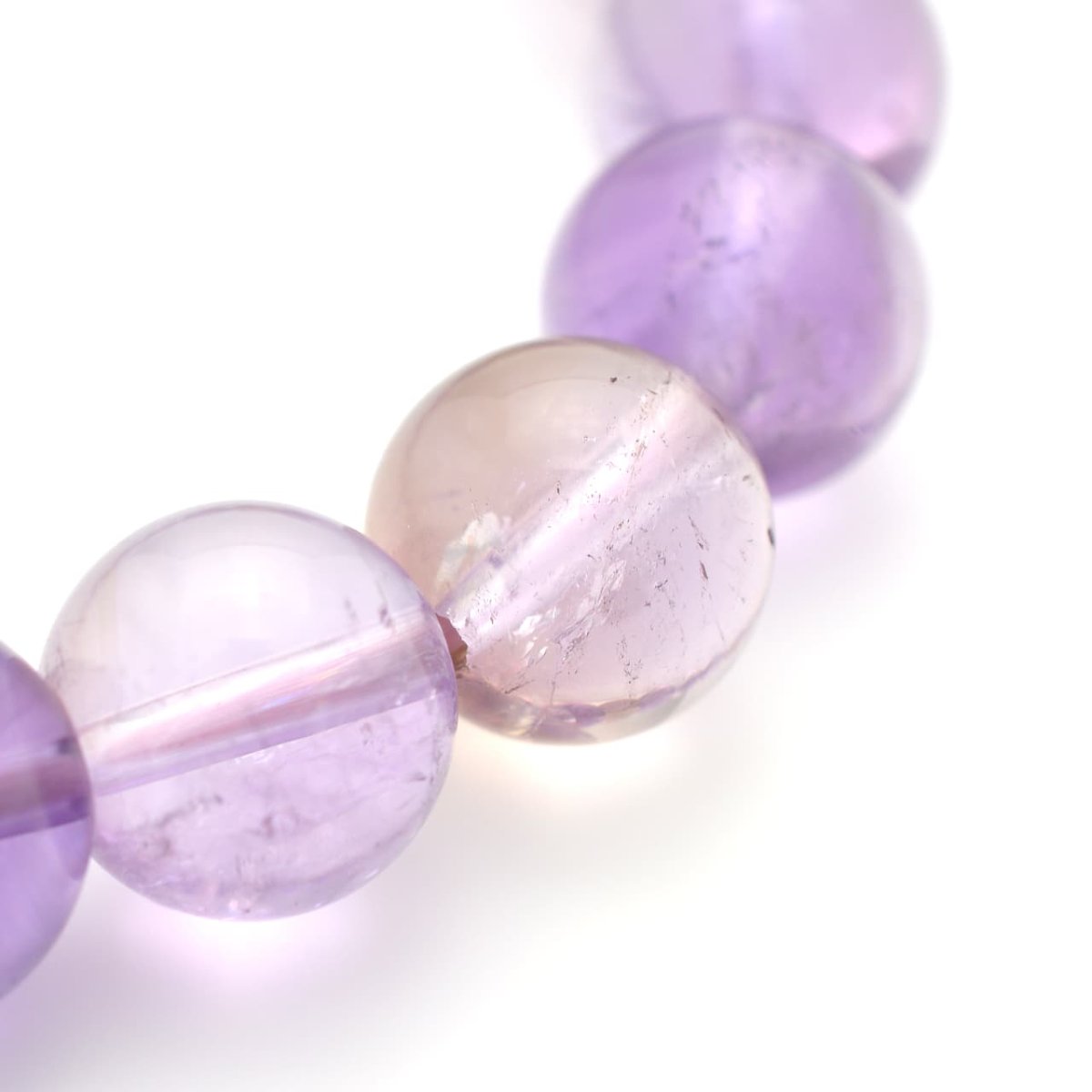 画像5: 天然アメトリン(紫黄水晶) - 10mm玉、サイズ16.5cm (5)