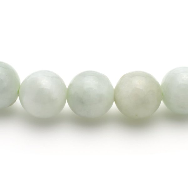 本翡翠(ジェダイト) - 6mm玉、サイズ15cm | 天然石ブレスレットのご