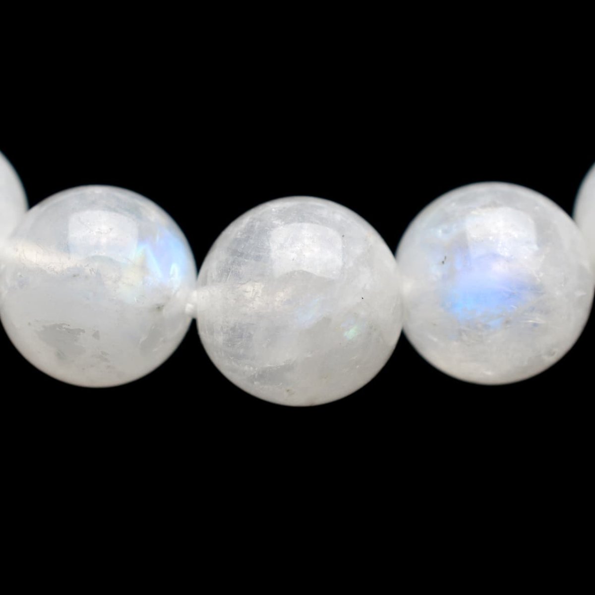画像4: ムーンストーン(4Aランク) - 8mm玉、サイズ15cm (4)