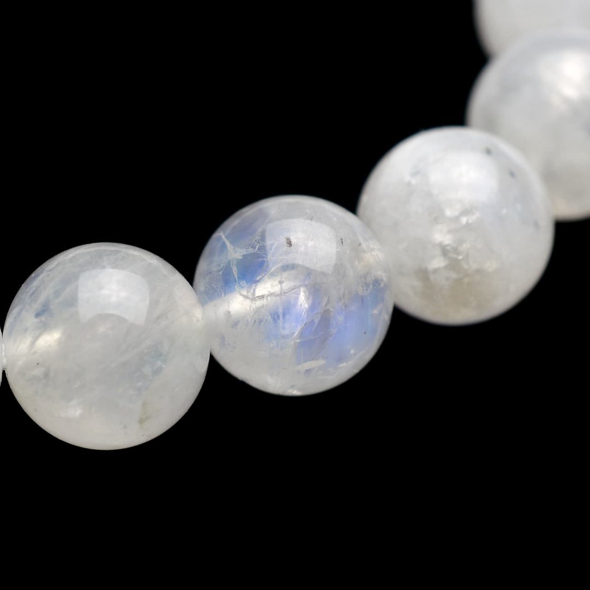 画像5: ムーンストーン(4Aランク) - 8mm玉、サイズ15cm (5)