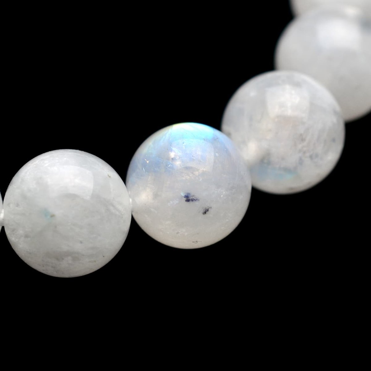 画像6: ムーンストーン(4Aランク) - 8mm玉、サイズ15cm (6)
