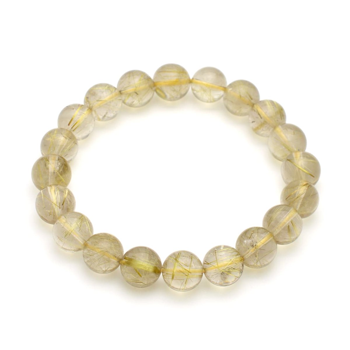 画像7: ゴールドルチルクォーツ - 10mm玉、サイズ17cm (7)