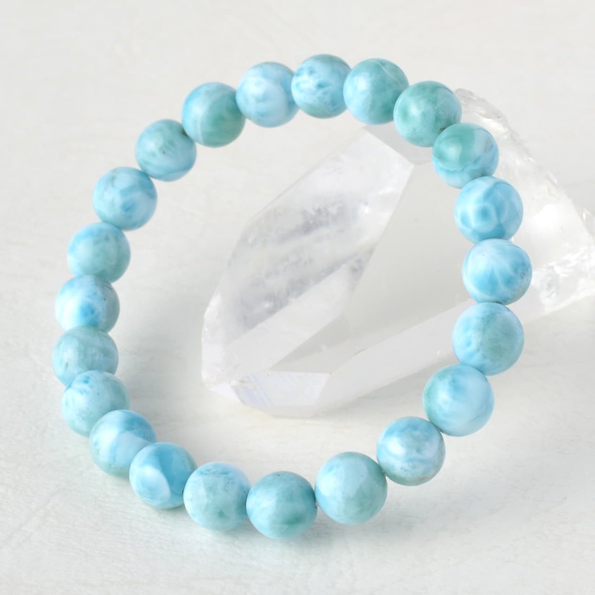 画像8: ラリマー(3Aランク) - 8mm玉、サイズ15cm (8)