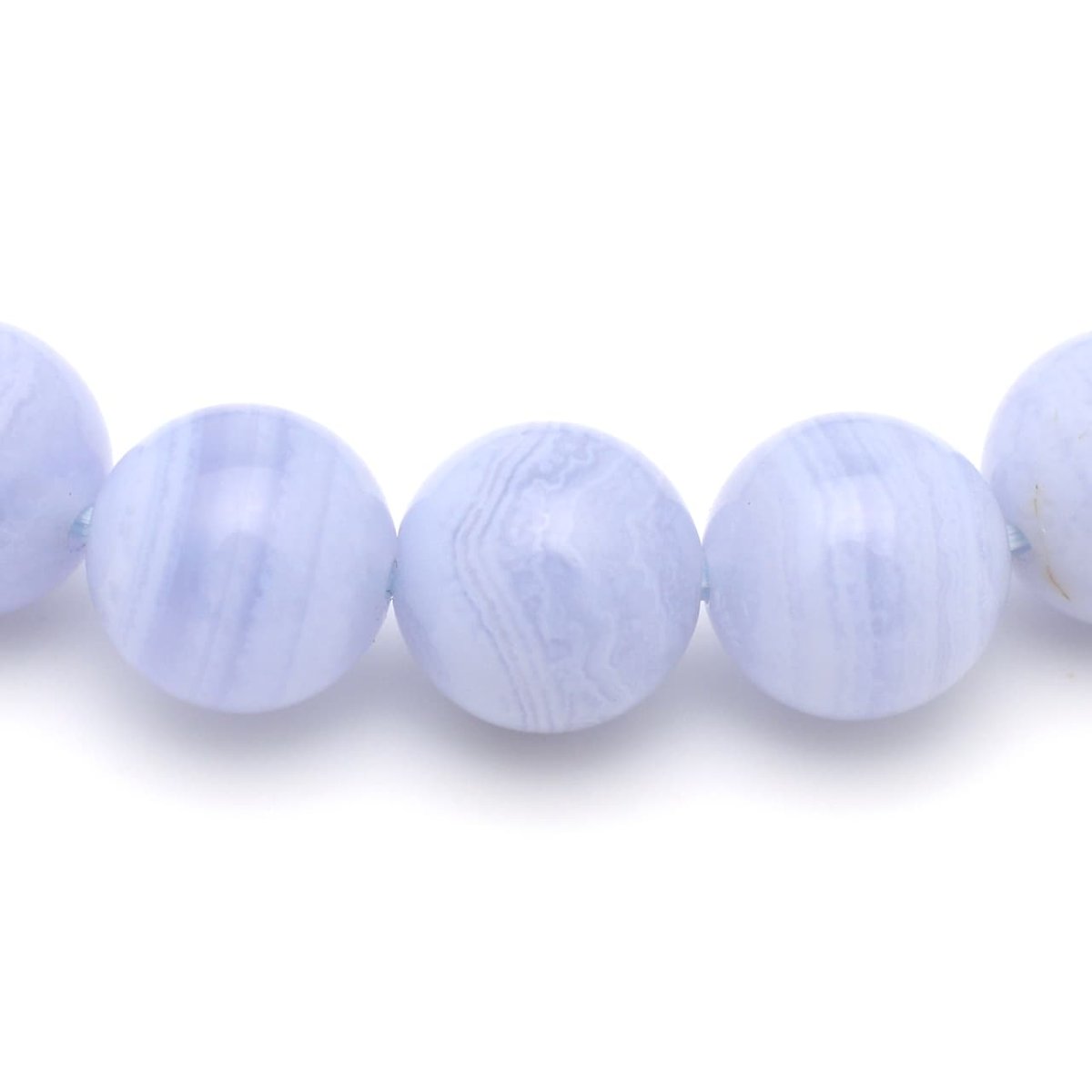 画像3: ブルーレースアゲート(5Aランク) - 8mm玉、サイズ15cm (3)