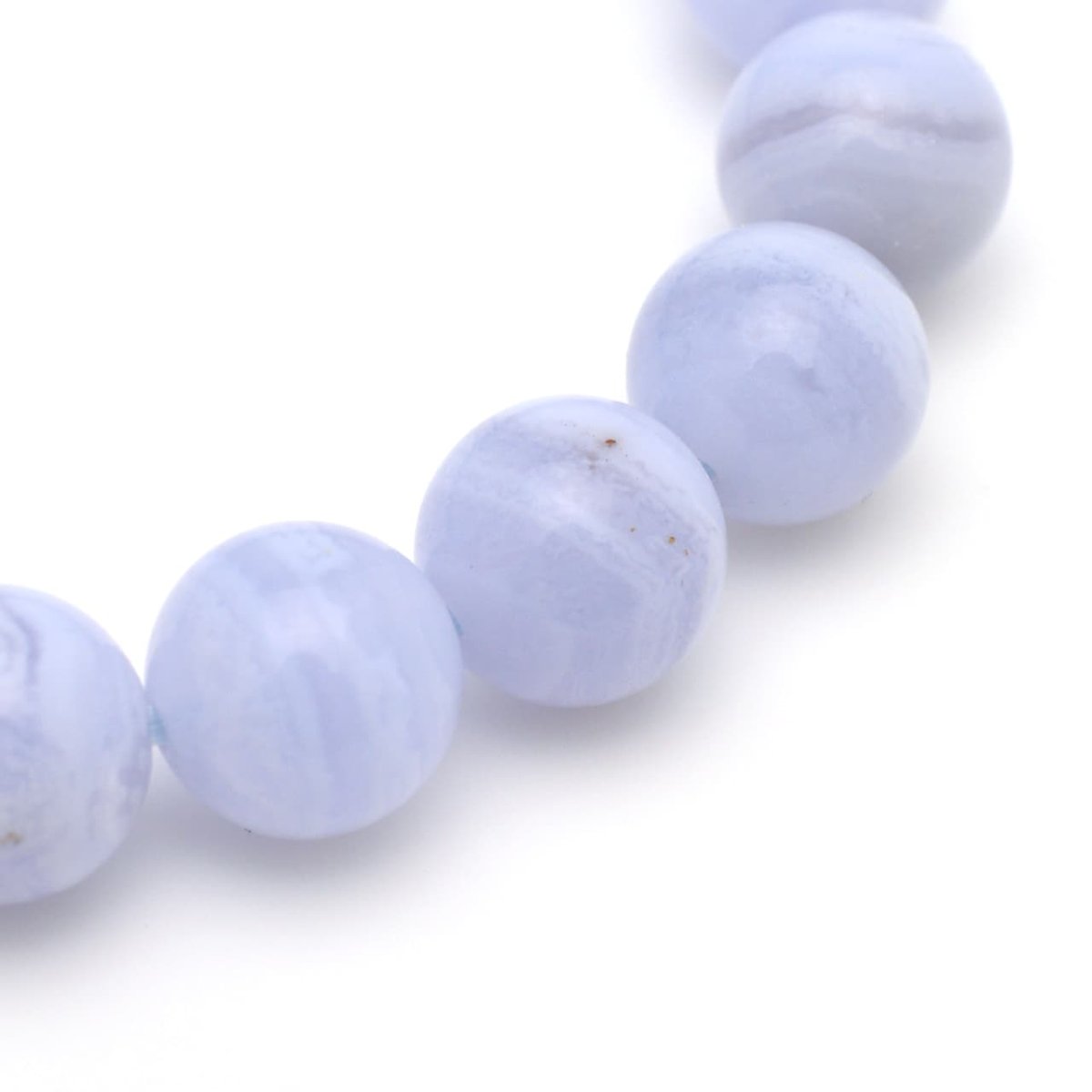 画像5: ブルーレースアゲート(5Aランク) - 8mm玉、サイズ15cm (5)