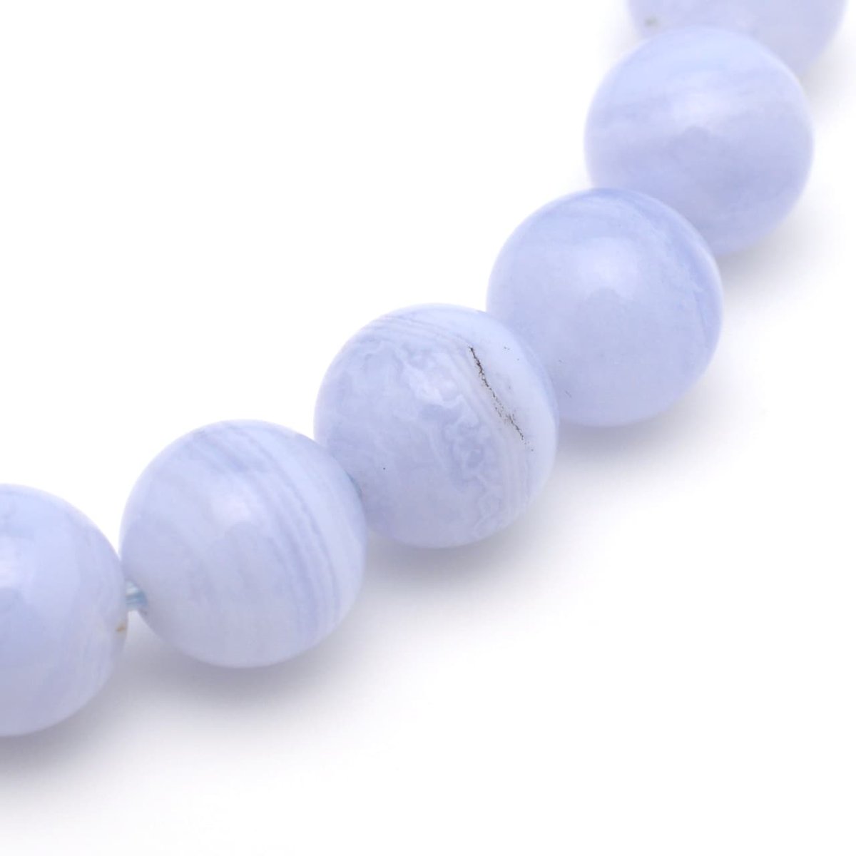 画像6: ブルーレースアゲート(5Aランク) - 8mm玉、サイズ15cm (6)