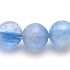 画像4: ブルールチルクォーツ(インディゴライトインクォーツ) - 11mm玉、サイズ16.5cm (4)