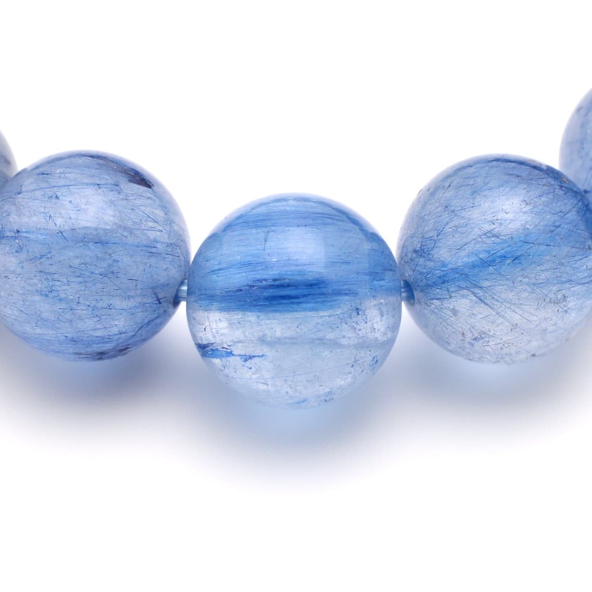 画像4: ブルールチルクォーツ(インディゴライトインクォーツ) - 11mm玉、サイズ17cm (4)