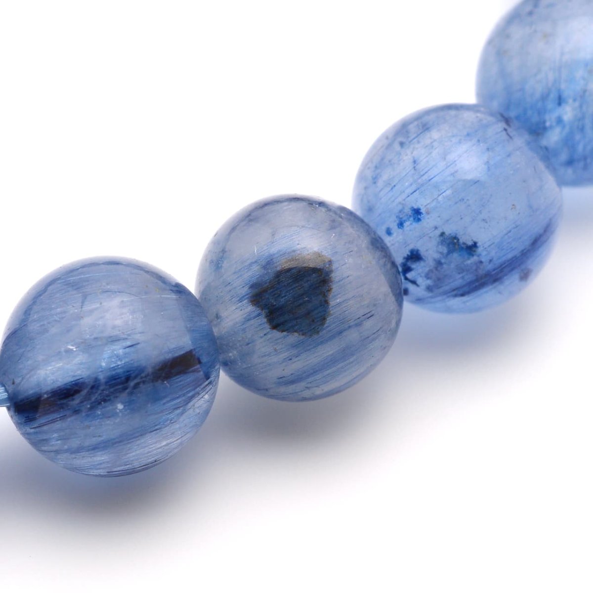 画像5: ブルールチルクォーツ(インディゴライトインクォーツ) - 11mm玉、サイズ17cm (5)