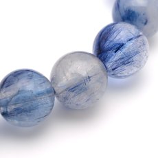 画像6: ブルールチルクォーツ(インディゴライトインクォーツ) - 11mm玉、サイズ17cm (6)