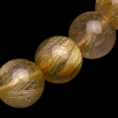 画像6: ゴールドルチルクォーツ - 11.5mm玉、サイズ17cm (6)