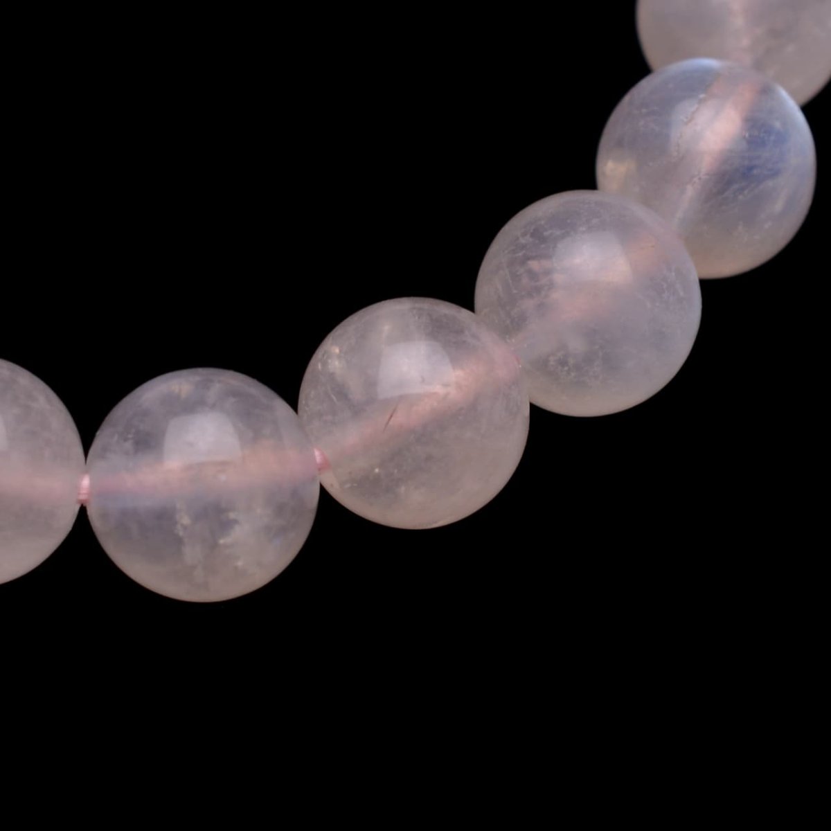 画像6: 天然ピンクムーンストーン - 8mm玉、サイズ15.5cm (6)