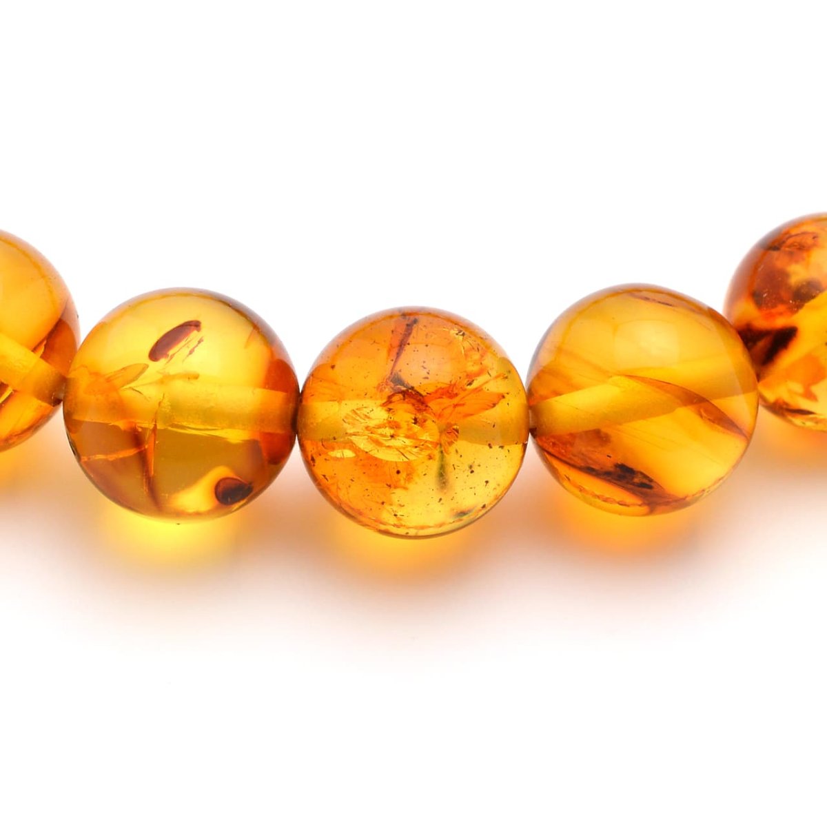 画像4: バルティックアンバー(琥珀)、バルト海リトアニア産 - 8mm玉、サイズ15cm (4)
