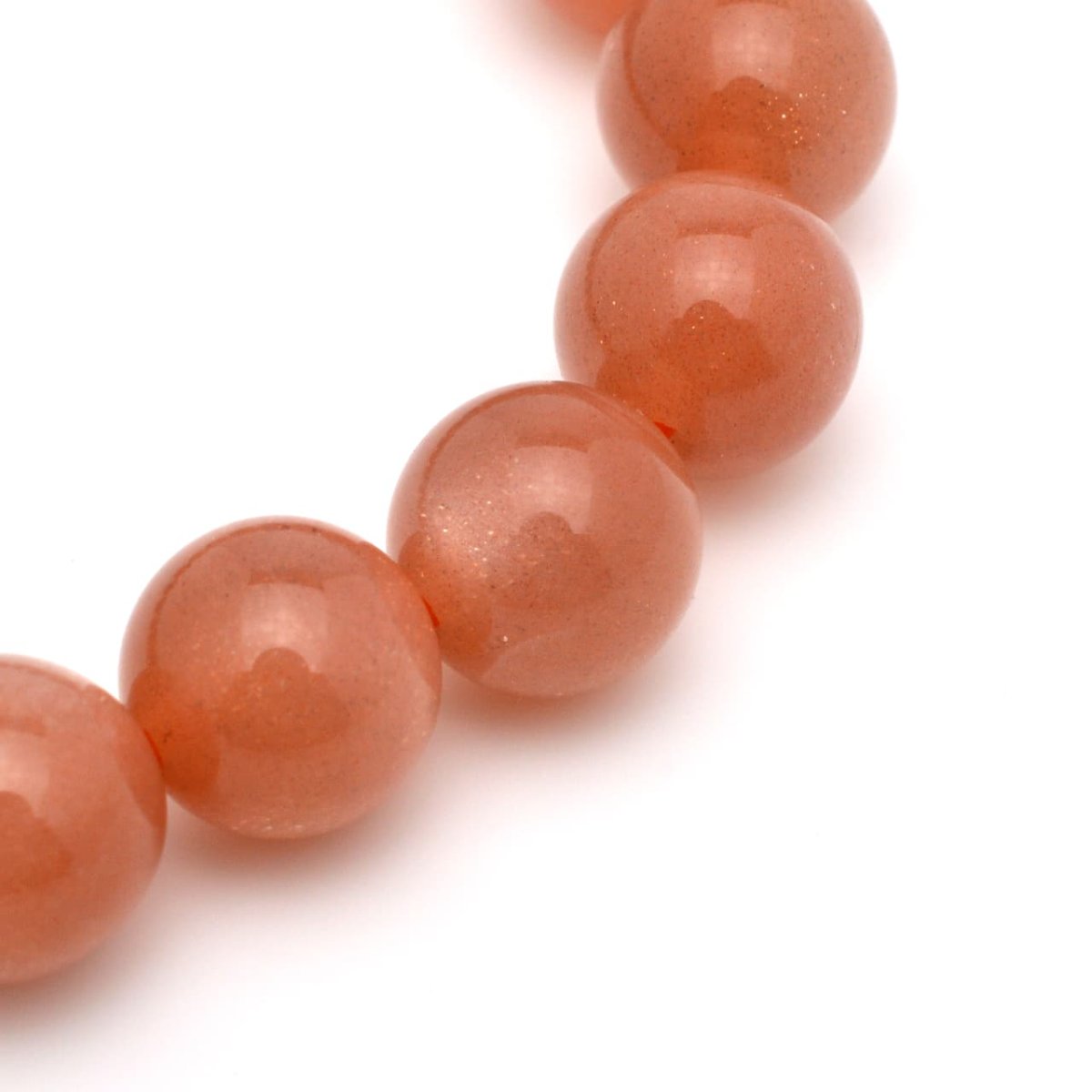 画像5: オレンジムーンストーン(3Aランク) - 8mm玉、サイズ15cm (5)