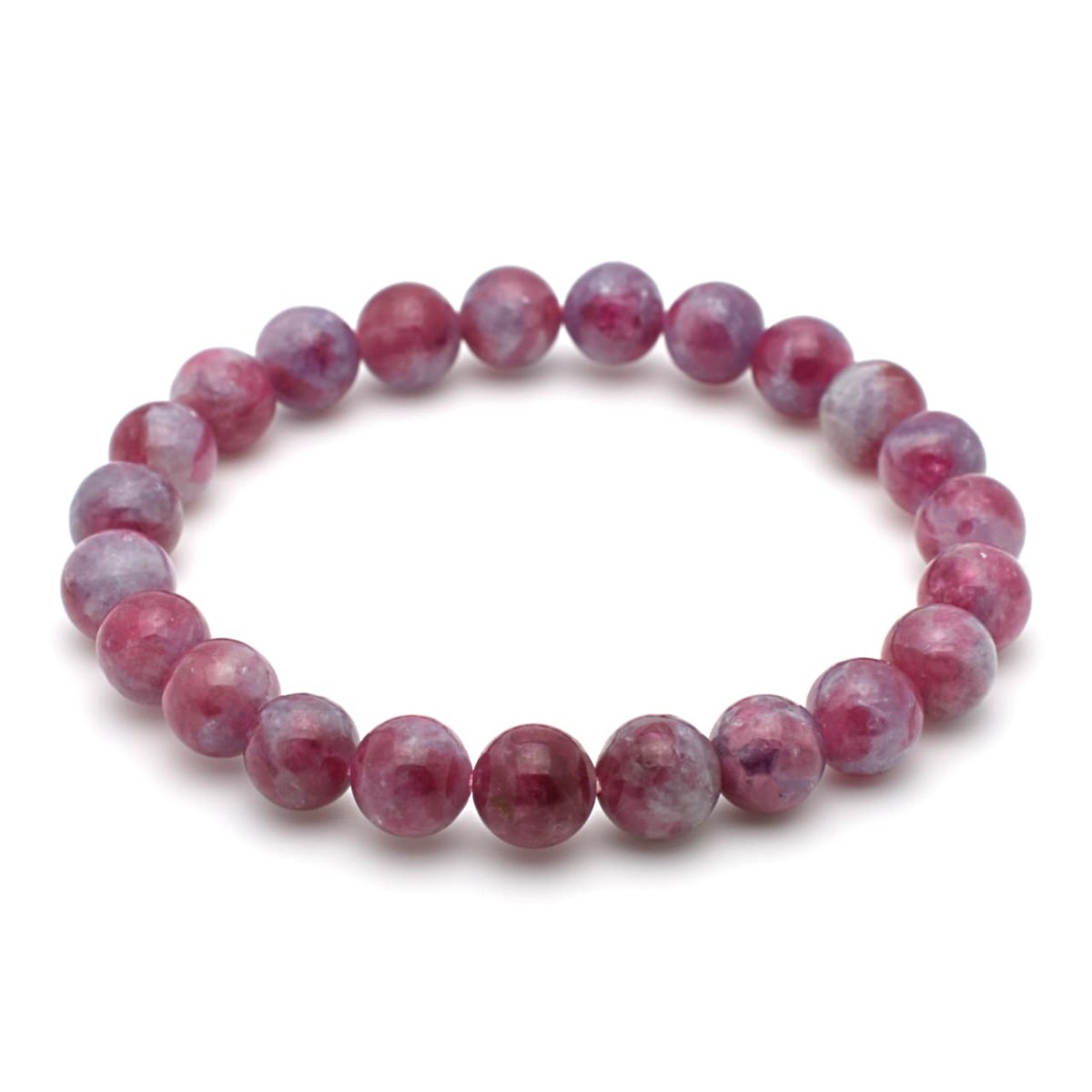 画像2: ピンクトルマリンシリカ - 8mm玉、サイズ15.5cm (2)